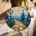 thumbnail image 1 of Moonlit Garden Path with Roses Glass Suncatcher, Nature Lover, 7.9 in, 1 of 3