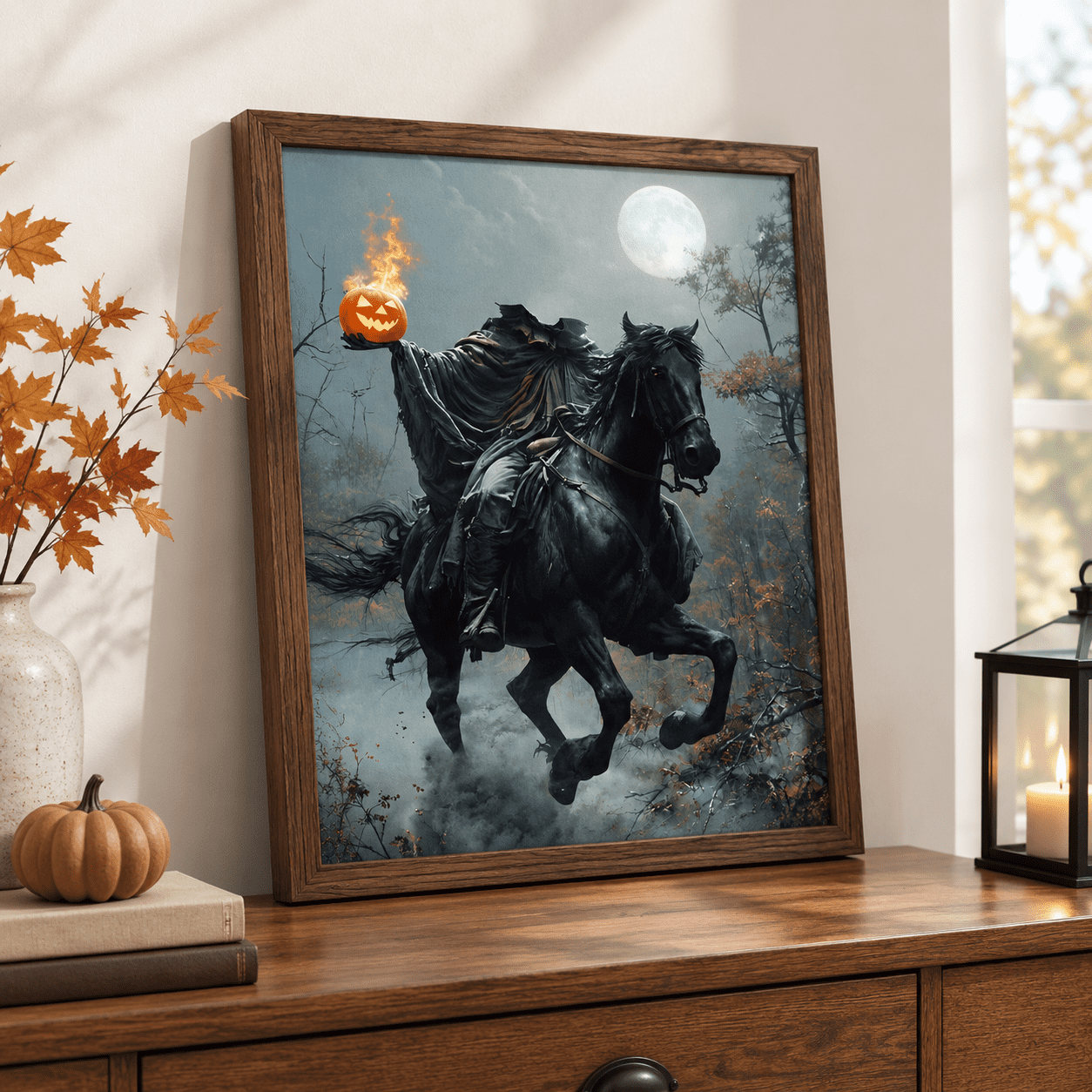 Moonlit Headless Rider Framed 10
