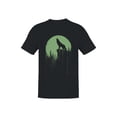 thumbnail image 1 of Moonlit Howling Wolf Silhouette Men's T-shirt, 1 of 3