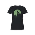 thumbnail image 1 of Moonlit Howling Wolf Silhouette Women's T-shirt, 1 of 3