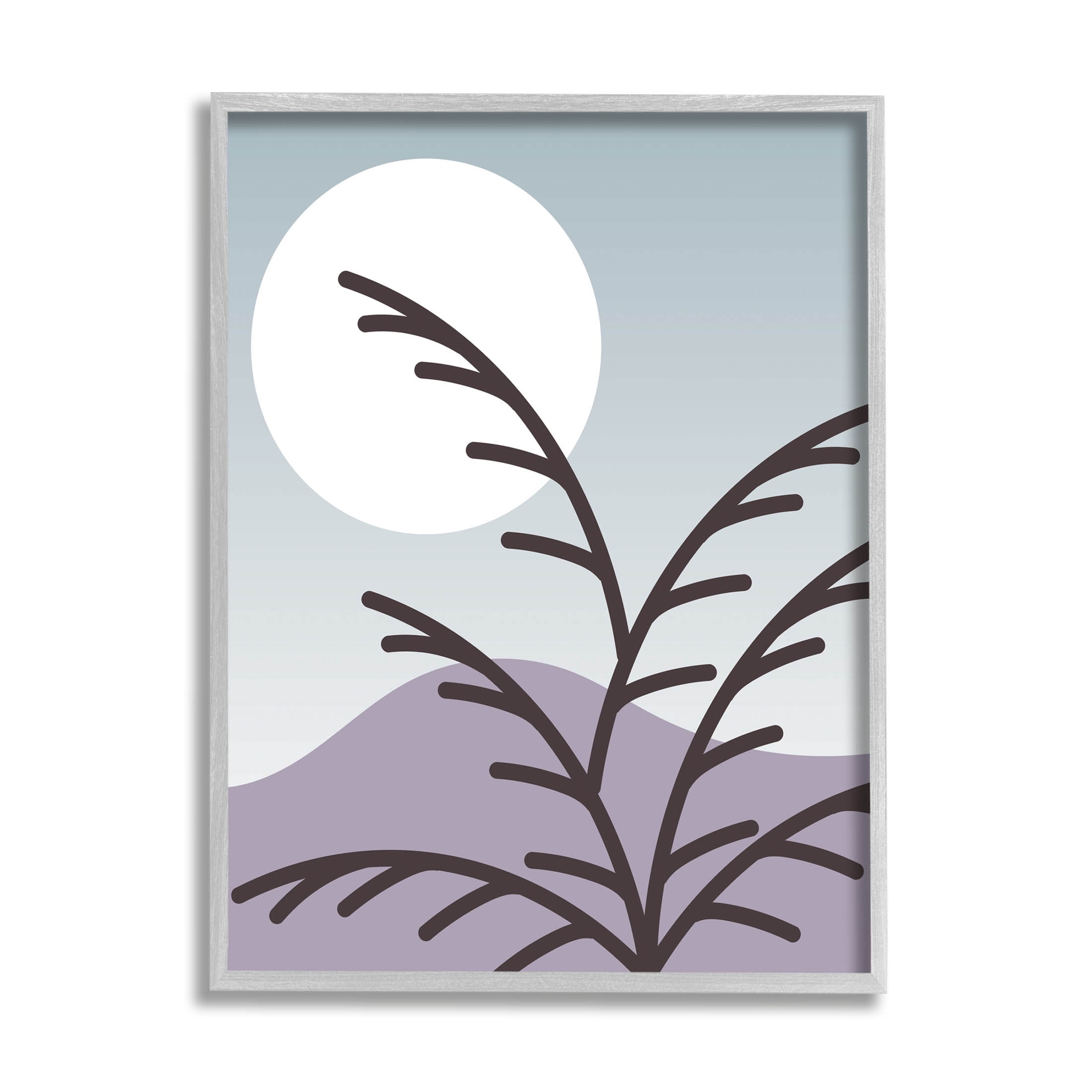 Moonlit Mountain Botanicals Botanical & Floral Graphic Art Gray Framed Art Print Wall Art
