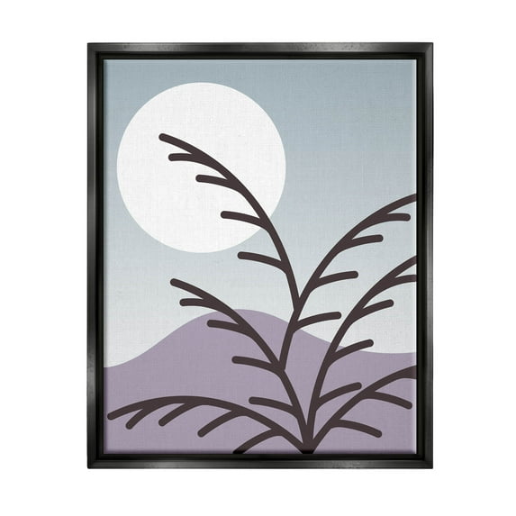 Moonlit Mountain Botanicals Botanical & Floral Graphic Art Jet Black Framed Art Print Wall Art