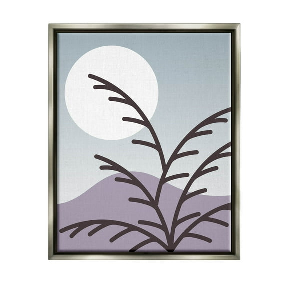 Moonlit Mountain Botanicals Botanical & Floral Graphic Art Luster Gray Framed Art Print Wall Art