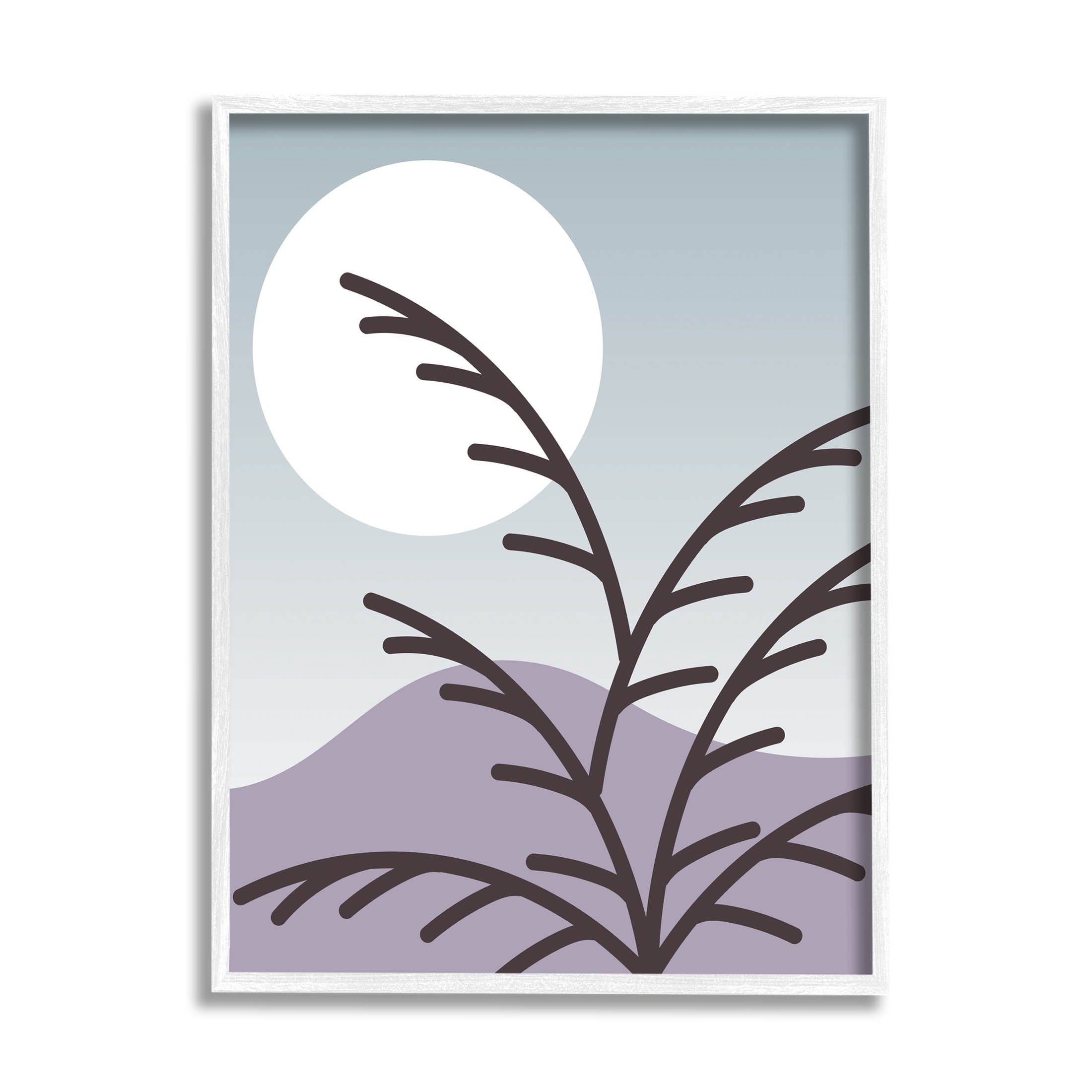 Moonlit Mountain Botanicals Botanical & Floral Graphic Art White Framed Art Print Wall Art