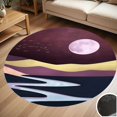 thumbnail image 1 of Moonlit Mountain Reflections Round Carpet Living Room Bedroom Home Decoration Coffee Table Mat Lounge Rug Chair Mats, 1 of 5