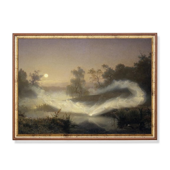 Moonlit Spirit Dance Vintage Gothic Fantasy Art Home Decor, 24x36 UNFRAMED