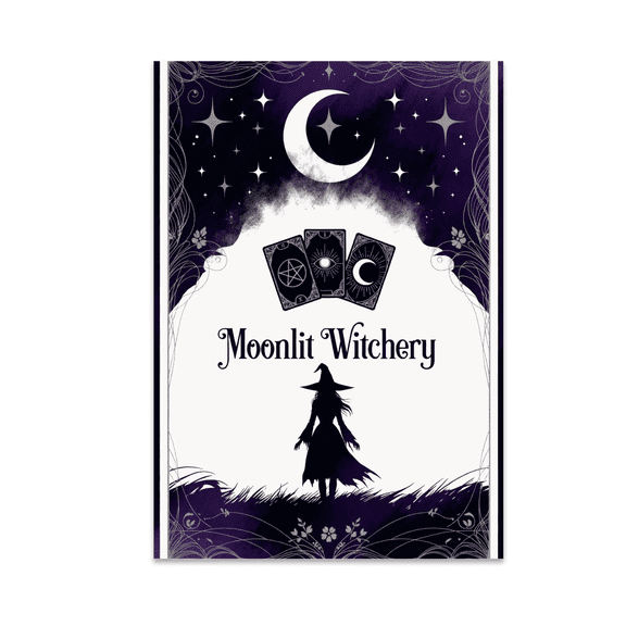 Moonlit Witchery Mystical Gothic Art - Witch Aesthetic Enthusiast - 13x19 Poster Print