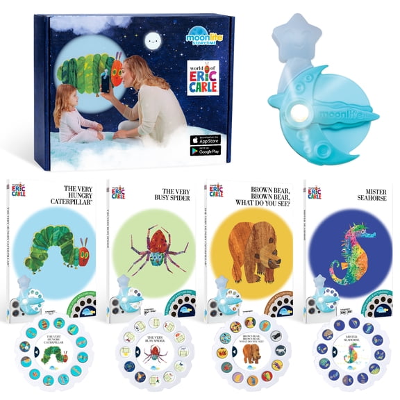 Moonlite Ages 1-4 Child Eric Carle Story Collection with Projector, 4 Count