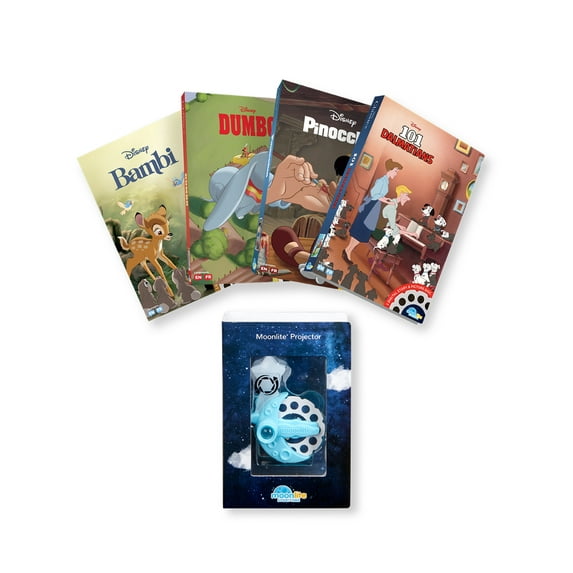 Moonlite Disney Classics 4 Electronic Learning Systems Story Collection with Moonlite Projector
