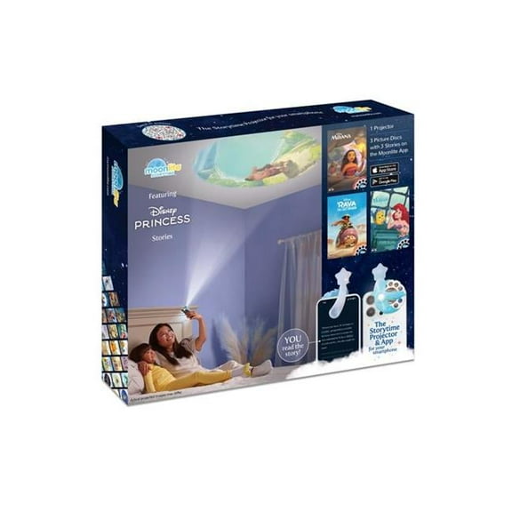 Moonlite Storytime 9108311 Disney Princess Story Projector, Blue