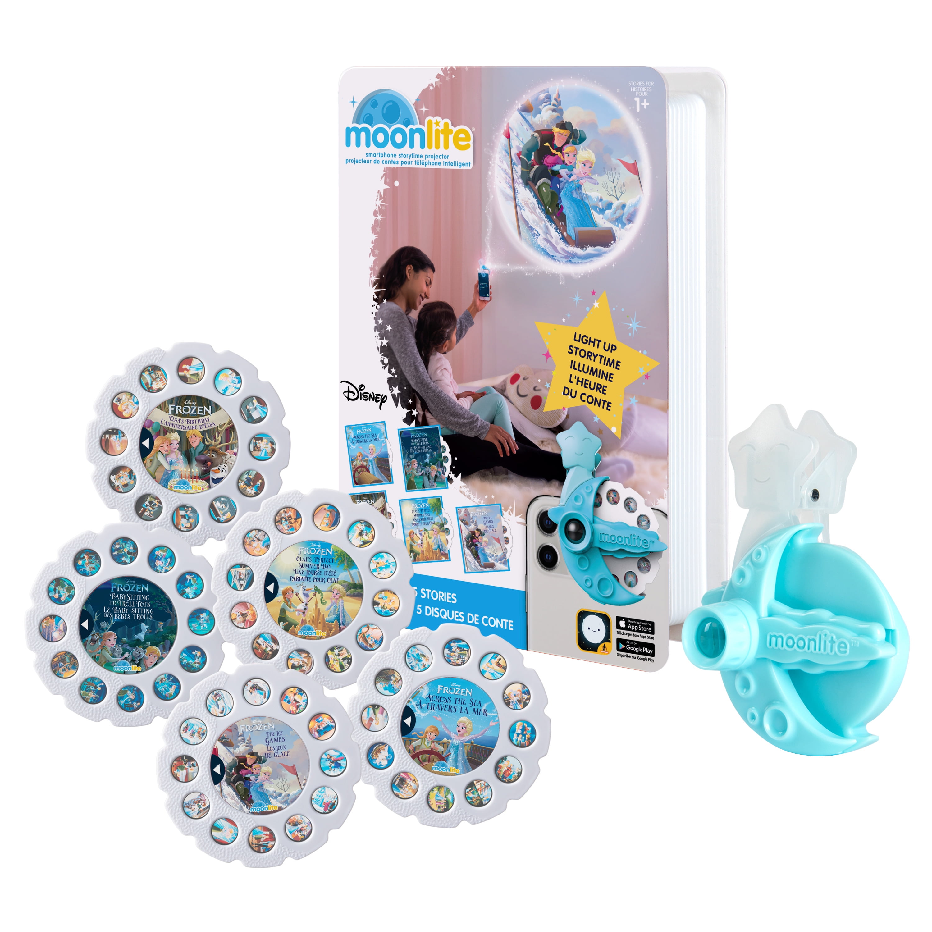 Moonlite Storytime Projector with 5 Frozen Princess Elsa Stories for Kids Age 1 to 8, Gift Pack Moonlite Storytime Projector with 5 Frozen Princess Elsa Stories for Kids Age 1 to 8, Gift Pack
