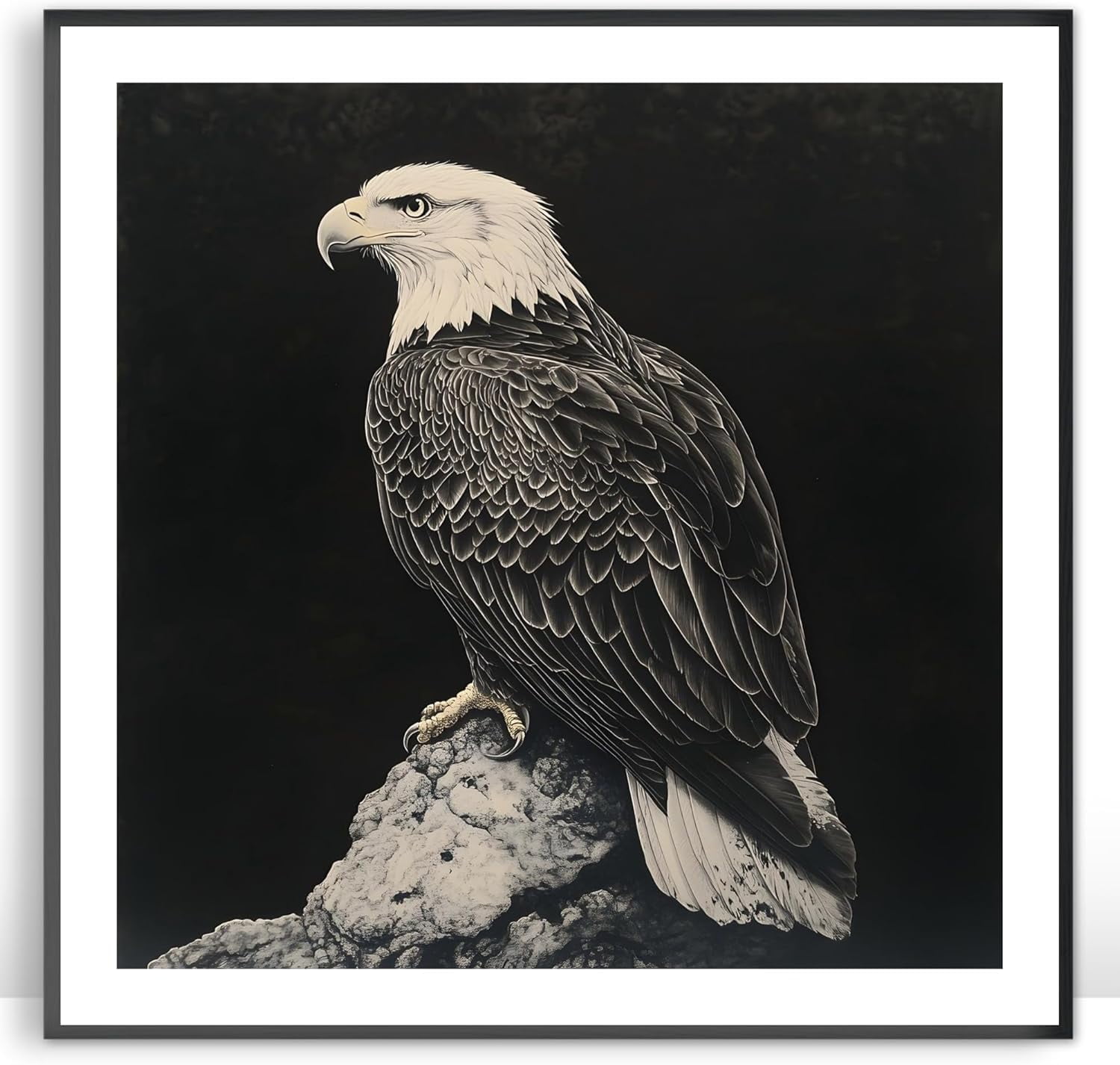 Moonow7 Bald Eagle Wall Art Prints, Large Bird of Prey Poster for ...