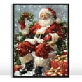 thumbnail image 1 of Moonow7 Classic Santa Claus Wall Art Poster, Traditional Christmas Art Prints, Vintage Holiday Picture for Wall Decor in Living Room, Entryway, Dining Room, Unframed Size 45x60cm / 18x24", 1 of 13
