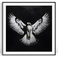 thumbnail image 1 of Moonow7 Majestic Hawk Wall Art Prints, Wildlife Bird Poster for Bedroom Living Room Office Decor, Minimalist Black and White Picture Artwork Aesthetic, Unframed Size 45x45 cm / 18x18”, 1 of 13