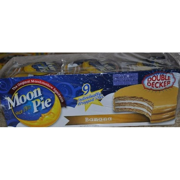 Moonpie Banana Double Decker Marshmallow Sandwich, 2.75 oz - Case of 81