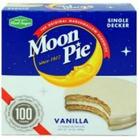 Moonpie Single Decker Vanilla Pie - 2 Boxes of 12 Pies