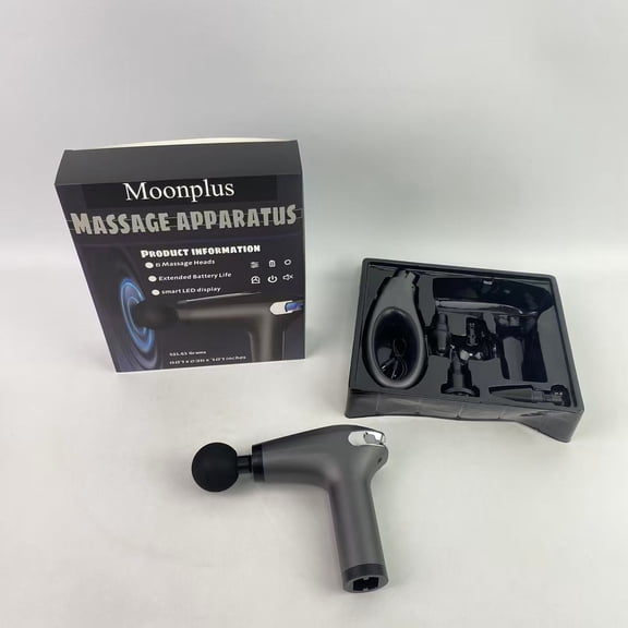 Moonplus Massage apparatus,Massage Gun, Muscle Therapy Gun for Athletes, Deep Tissue Percussion Body Muscle Massager with 30 Adjustable Speeds, 6 Types of Massage Heads