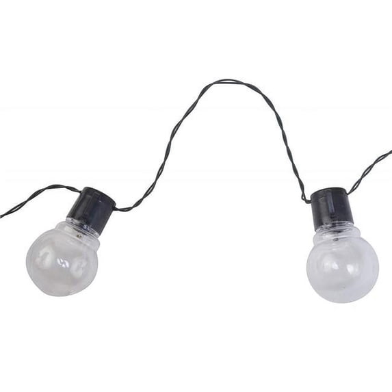 Moonrays 91129 Solar Powered White Led Globe String Lights