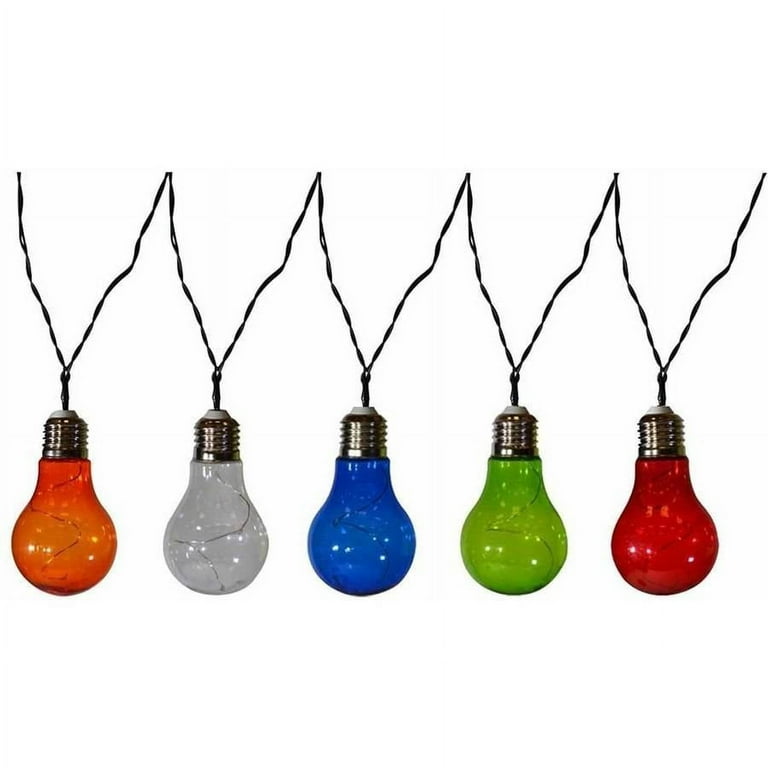 Moonrays 91143 Solar Powered Led Vintage Bright Bulb String Lightsmulti