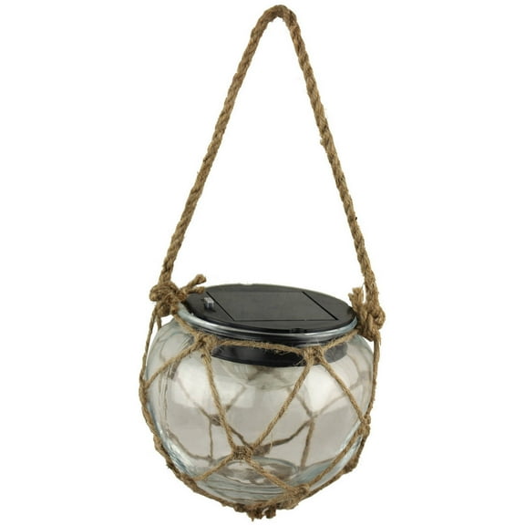 Moonrays 91160 White Solar Powered LED Hanging Glass Buoy Lights