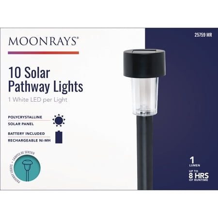 Moonrays Solar Path Light 26531 - Black Plastic, LED - 3 Pack