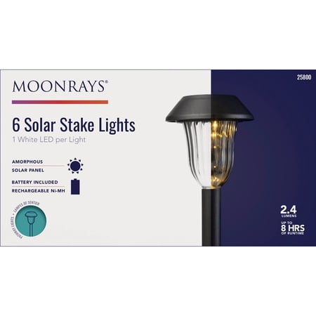 Moonrays Solar Path Light, Plastic Black, 5.51 x 9.06 x 9.84"