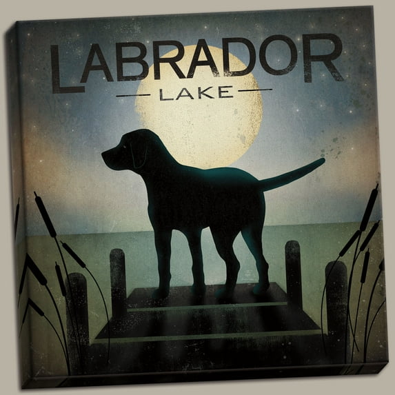 Moonrise Black Dog Lake by Ryan Fowler; One 12x12 Hand-Stretched Canvas