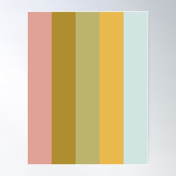 Moonrise Kingdom Colours [Stripes] Poster Wall Art, Modern Wall Decor For Living Room Bedroom, 24x36 UNFRAMED