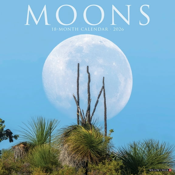 Moons 2026 Wall Calendar, (Paperback)
