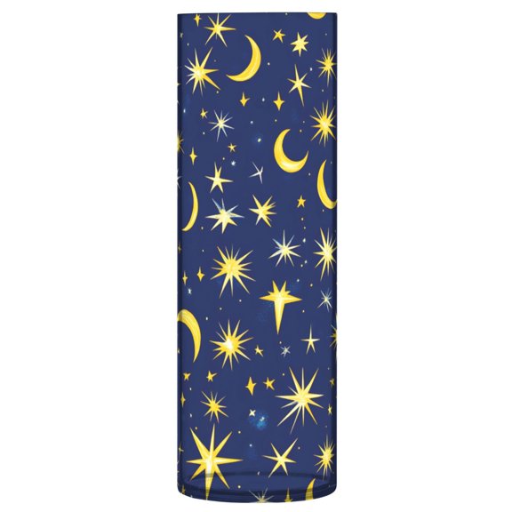 Moons and Stars Pattern Vase Flower Vase Clear Unbreakable Plastic Tall Decorative 11.8in