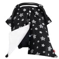 thumbnail image 1 of Baby Car Seat Cover for Babies, Opening Black Star Minky Carseat Canopy for Boys Girls, Multiuse Cover for Infant Carseat/Baby Carrier/Stroller/Nursing Breastfeeding/Newborn Shower Gift C29, 1 of 6