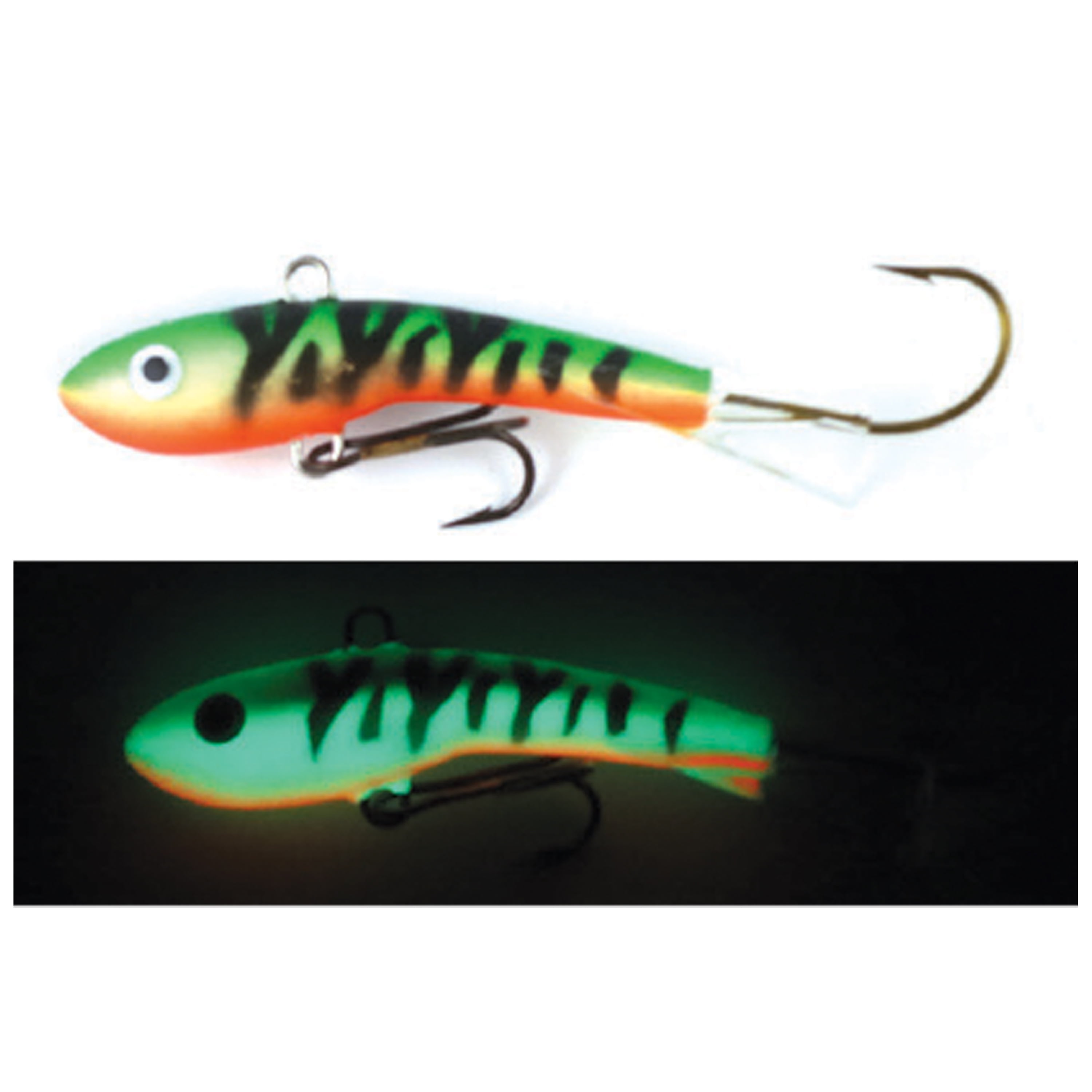 Moonshine Lures, Fishing Lure Jig, Shiver Minnow 2", Glow Perch