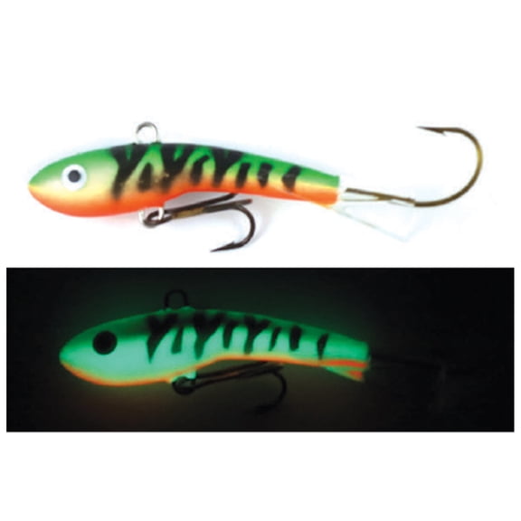 Moonshine Lures, Fishing Lure Jig, Shiver Minnow 2", Glow Perch