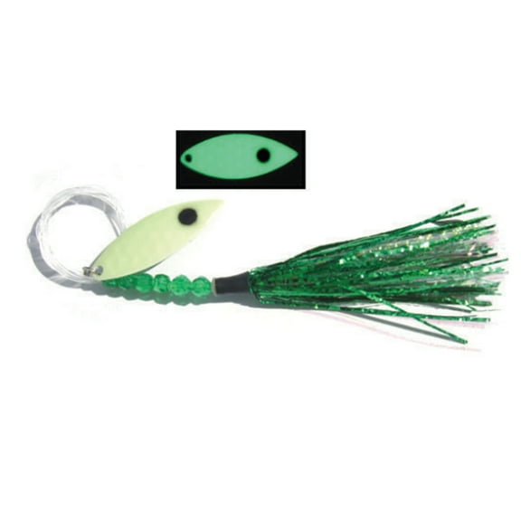 Moonshine Lures, Fly Trolling Spoon, Leader 36 inch, GP