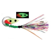 Moonshine Lures, Fly Trolling Spoon, Leader 36 inch, Glow Bloody Nose