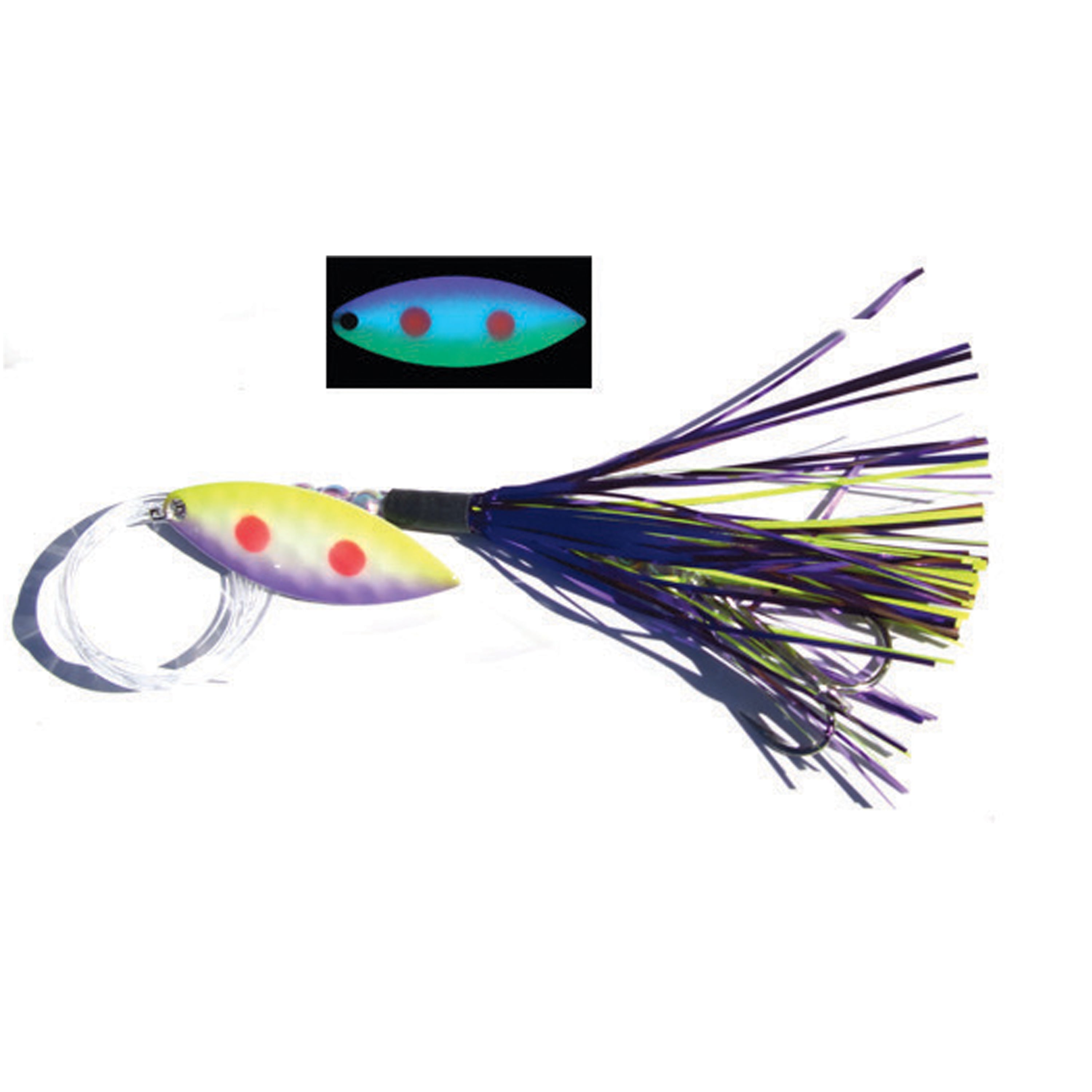 Moonshine Lures, Fly Trolling Spoon, Leader 36 inch, JJ Mac