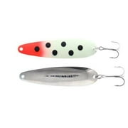 Moonshine Lures Trolling Spoon, Standard Glow Bloody Nose, 4