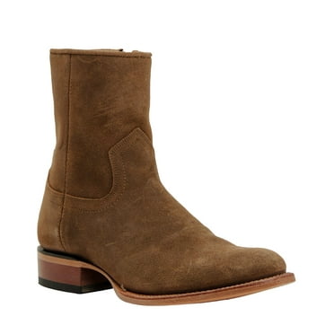 Moonshine Spirit Men's 8" Pancho Roughout Zipper Western Boot Round Toe Brown 9 D(M) US