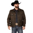 thumbnail image 1 of Moonshine Spirit Men's Coated Denim Jacket Brown Medium, 1 of 4