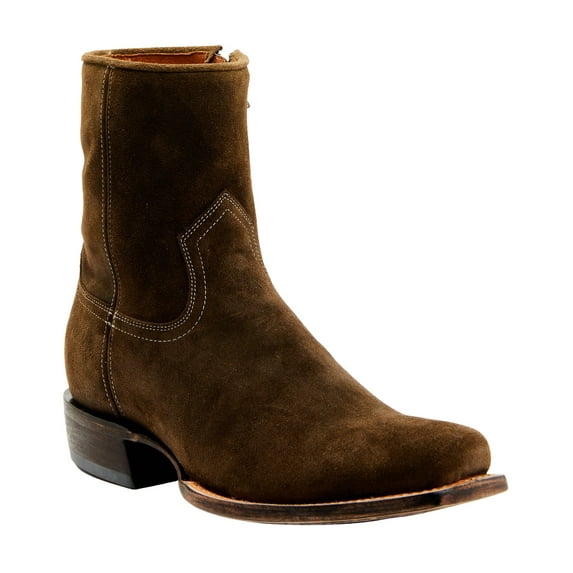 Moonshine Spirit Men's Pancho 8" Roughout Western Boot Square Toe Dark Brown 10 D(M) US