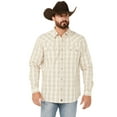 thumbnail image 1 of Moonshine Spirit Men's Rhythm Plaid Print Long Sleeve Snap Western Shirt Ivory XX-, 1 of 4