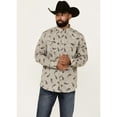 thumbnail image 1 of Moonshine Spirit Men's Tattoo Paisley Print Long Sleeve Snap Western Shirt White X-Large, 1 of 4
