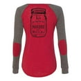 thumbnail image 1 of Moonshine and a Mason Jar Holiday Women's Patch Raglan Long Sleeve T-Shirt-Garnet/Granite-Large, 1 of 4