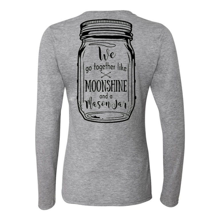 Grey Moonshine Mason Jar