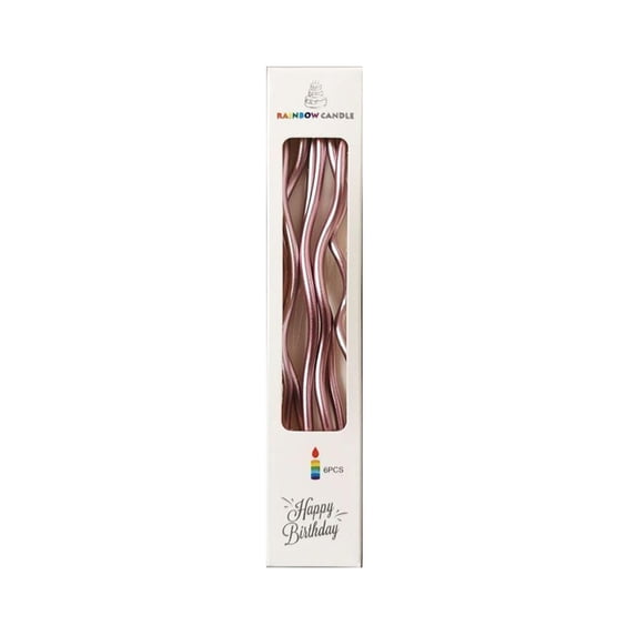 Moonsky 12PC Spiral Birthday Candles Slim Long Thin Cake Toppers for Wedding Party Anniversary and Festive Celebrations 2 Box Value Pack Pink 12PC