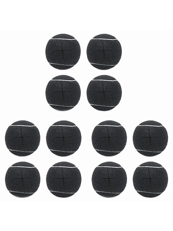 12pc Tennis Ball Furniture Leg Covers Precut Silent Stool Foot Pads for Floor Protection and Noise Reduction Black One Size Black 12 Leg Covers