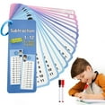 thumbnail image 1 of Moonsky 15PCS Addition/Subtraction/Multiplication / Division Flash Cards with Two Pens 3/ 4/ 5rd Grade Multiplication Game Flashcards,2025 Newest Multiplication Fact Cards Sky Blue, 1 of 5