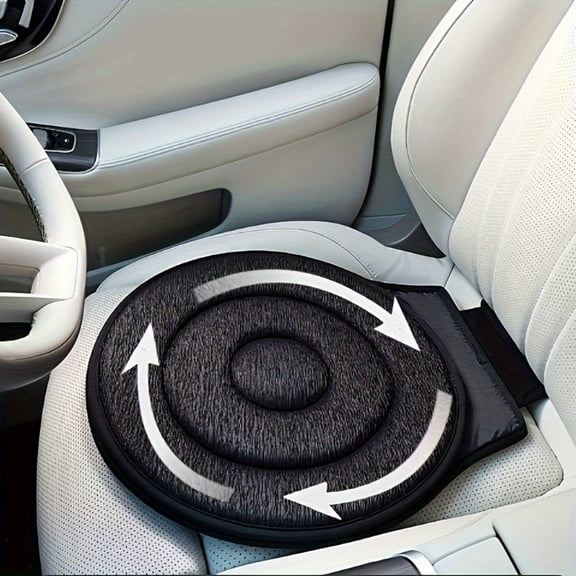 Moonsky 360 Rotating Car Seat Cushion, Memory Foam Swivel Chair Pad with Non-Slip Base for Elderly and Pregnant Women, Universal Fit for Most Vehicles