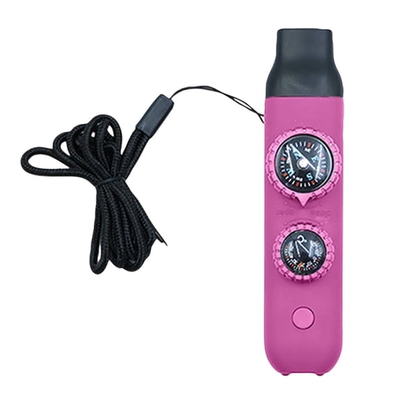Moonsky 7-in-1 Emergency Whistle, Multifunctional Survival Tool with Compass and Magnifier for Outdoor Camping Hiking Safety Gear