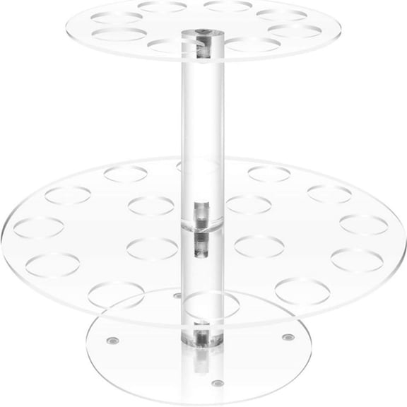 Moonsky Acrylic Ice Cream Cone Holder, Clear Display Stand for Dessert Shop and Party Buffet Table Decoration
